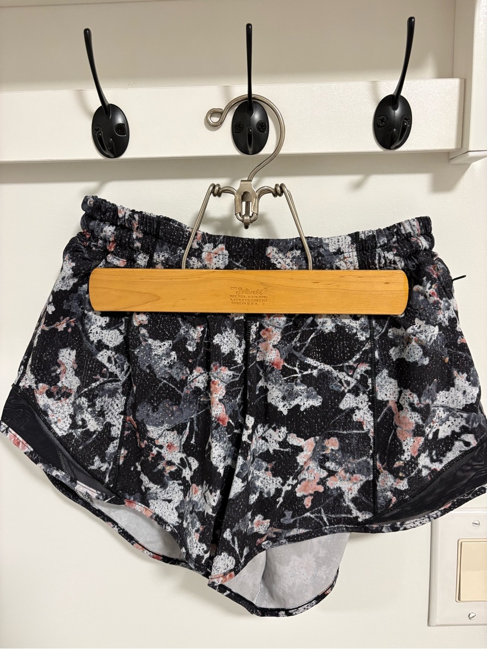 lululemon athletica Black floral Shorts
